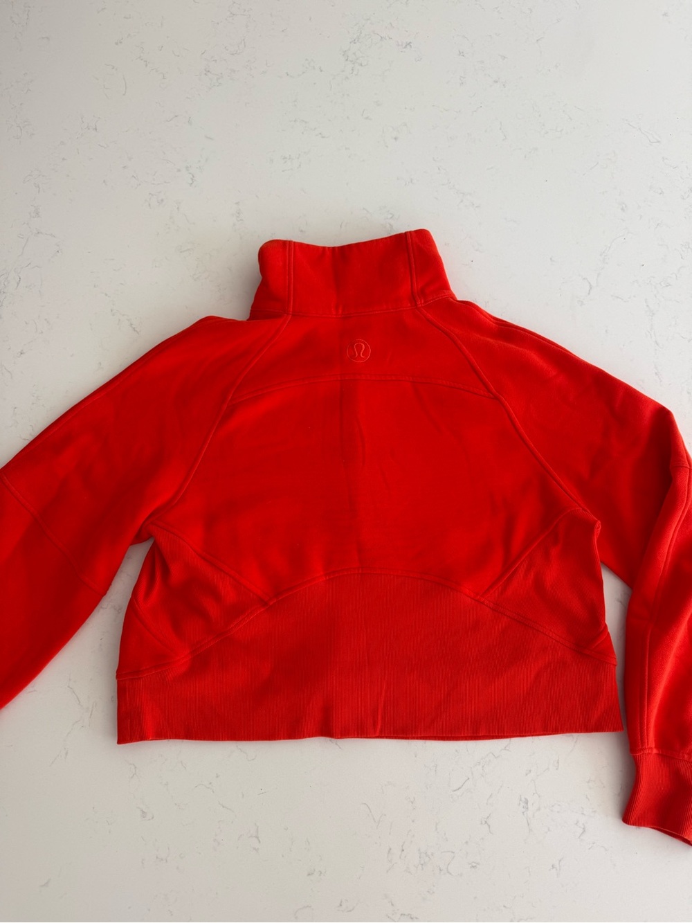 lululemon athletica Scuba Oversized Funnel Neck Half Zip Sweatshirt Solar Orange - Picture 5 of 5